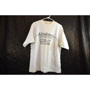 Kitsilano Brewing Company Ltd. Large White Shirt Cotton Vtg Just Brew It
